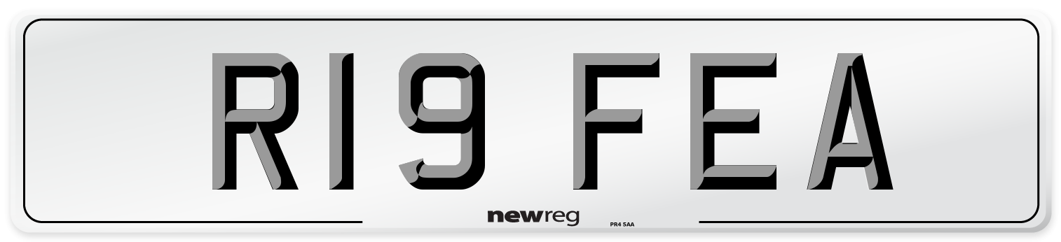 R19 FEA Number Plate from New Reg